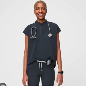 Figs Charcoal Gray Women's Blouse